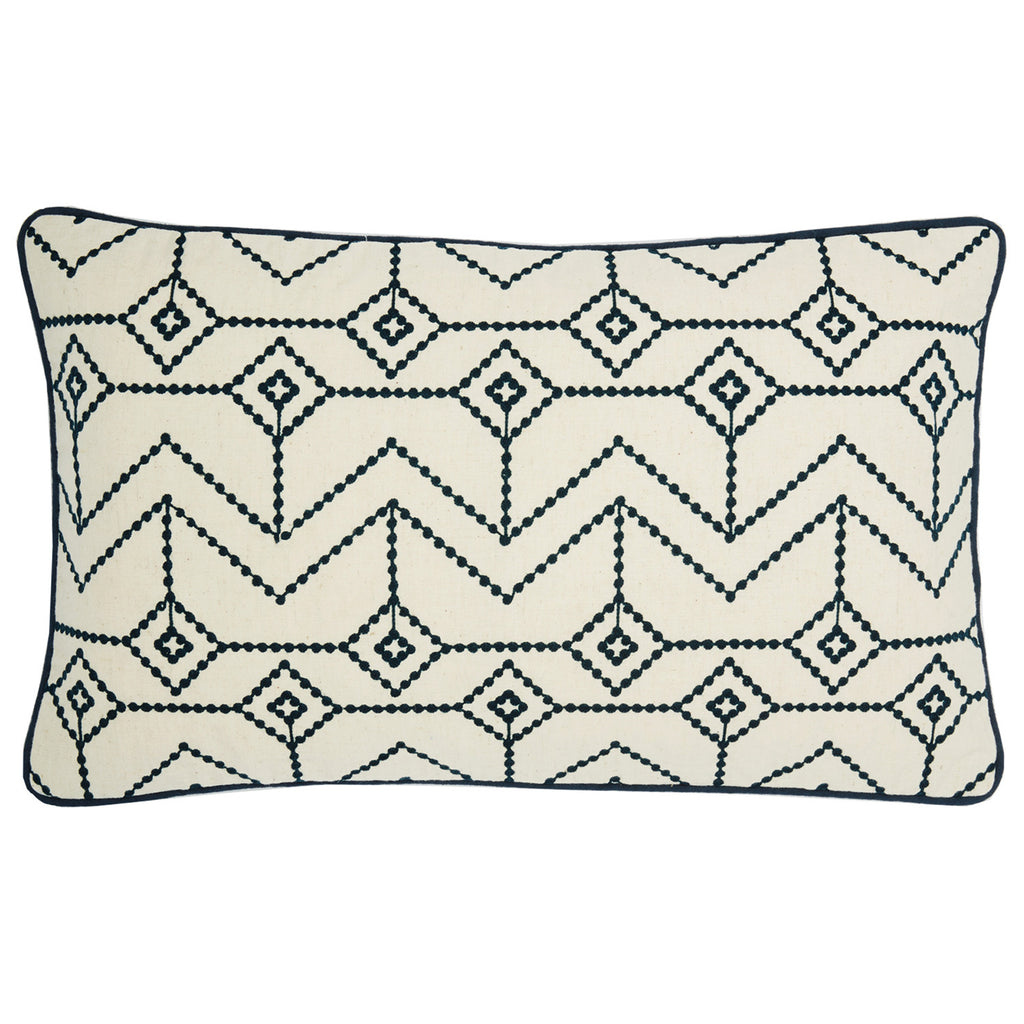 Ludlow dots navy 12x20 cushion