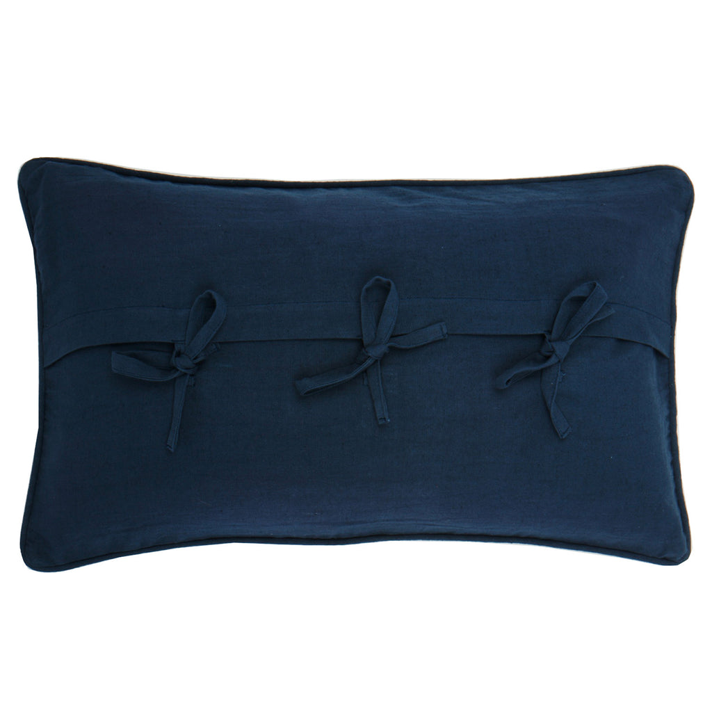 Ludlow dots navy 12x20 cushion