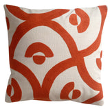 Orange Palace tile 18x18in cushion