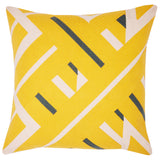 Diagonal lines yellow, 22x22, cushion