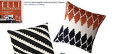 Orange Diamond, 12x20 cushion.